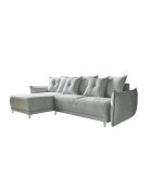 Omkeerbare hoekbank Lazy Lukka, omkeerbaar, lichtgrijs, 253x155x85 cm