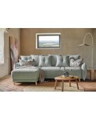 Omkeerbare hoekbank Lazy Lukka, omkeerbaar, lichtgrijs, 253x155x85 cm