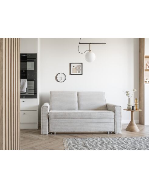 Sofá convertible Lucky Lucy de 2 plazas beige- 168x88x90 cm