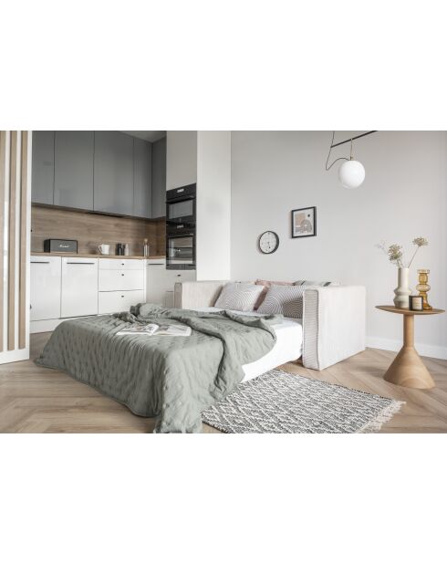 Sofá convertible Lucky Lucy de 2 plazas beige- 168x88x90 cm