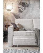 Sofá convertible Lucky Lucy de 2 plazas beige- 168x88x90 cm