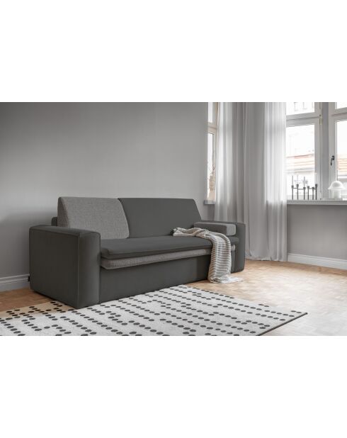 Wilson 3-Sitzer-Ausziehsofa, dunkelgrau, 237 x 97 x 90 cm