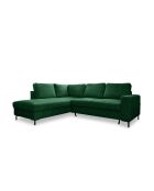 Divano angolare a L convertibile ad angolo sinistro Lofty Lilly Verde smeraldo- 237x197x84 cm