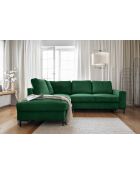 Divano angolare a L convertibile ad angolo sinistro Lofty Lilly Verde smeraldo- 237x197x84 cm