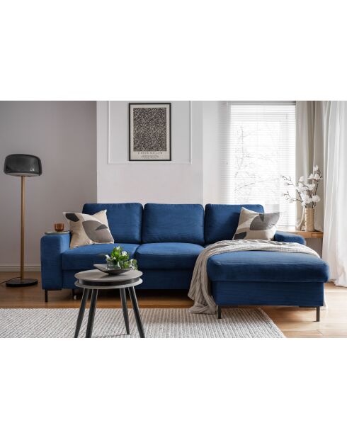 Lofty Lilly Ecksofa, umwandelbar, rechtwinklig, marineblau, 236 x 148 x 84 cm