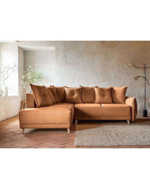 Ecksofa L, umwandelbar, linke Ecke, Lazy Lukka Brick — 247 x 191 x 85 cm