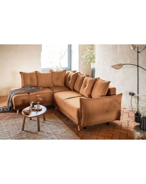 Ecksofa L, umwandelbar, linke Ecke, Lazy Lukka Brick — 247 x 191 x 85 cm