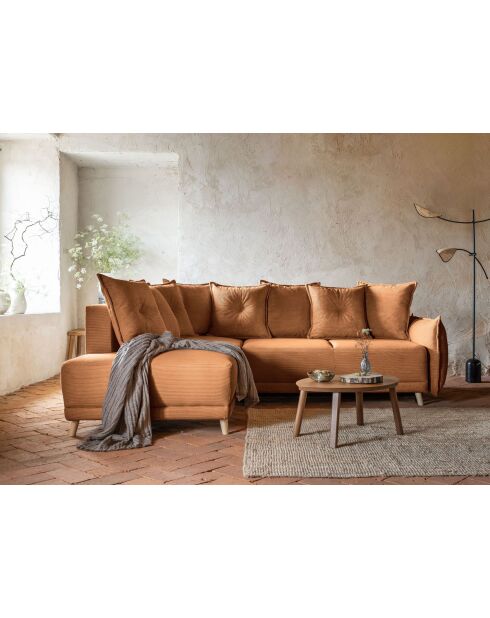 Ecksofa L, umwandelbar, linke Ecke, Lazy Lukka Brick — 247 x 191 x 85 cm