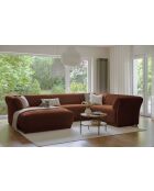 Gatsby Terracotta vaste U-hoekbank rechts - 341x233x87 cm