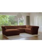 Gatsby Terracotta vaste U-hoekbank rechts - 341x233x87 cm