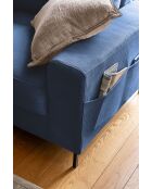 S-MAX Wandelbares linkes Ecksofa Lofty Lilly Marineblau- 306x150x84 cm