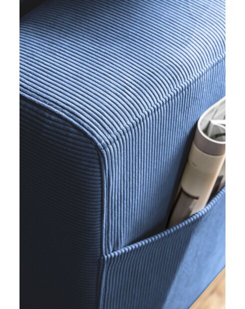 S-MAX Wandelbares linkes Ecksofa Lofty Lilly Marineblau- 306x150x84 cm
