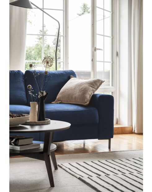 S-MAX Wandelbares linkes Ecksofa Lofty Lilly Marineblau- 306x150x84 cm