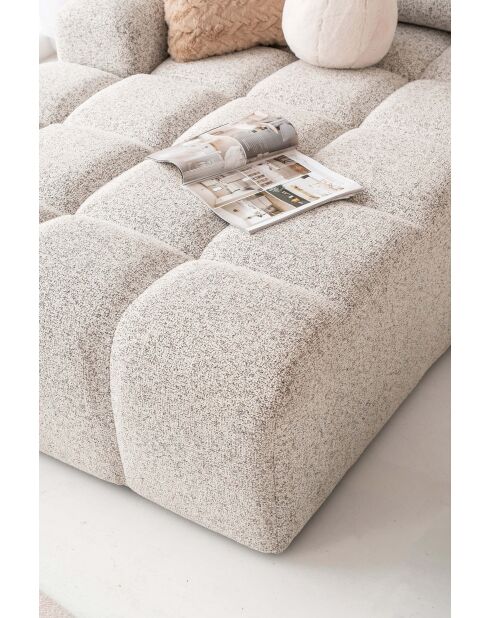 Lulu Right U Ecksofa, ausziehbar, Salt and Pepper, 333 x 213 x 94 cm