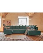 Lazy Lukka Turquoise Lazy Lukka Türkis U-Ecksofa, umwandelbar, rechtwinklig, 320 x 191 x 85 cm