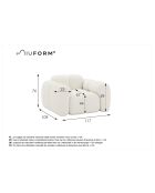 Fauteuil 1 Place Cloud Gris- 117x109x76 cm