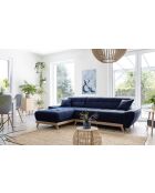 Dazzling Daisy Navyblaues umwandelbares Ecksofa links, 4 Stück — 260 x 166 x 77 cm