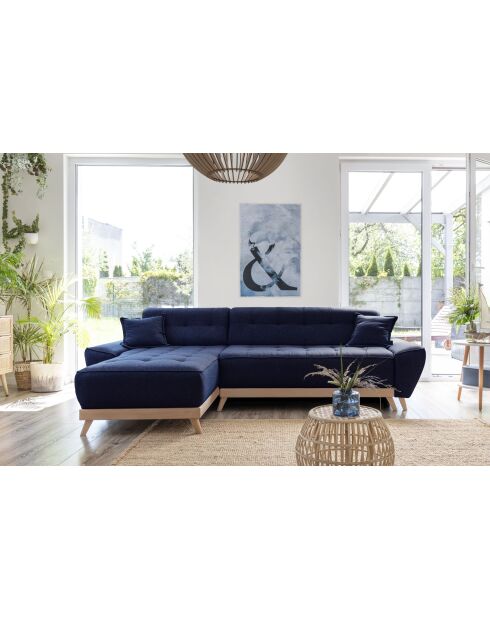 Dazzling Daisy Navyblaues umwandelbares Ecksofa links, 4 Stück — 260 x 166 x 77 cm