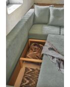 U hoekbank omvormbaar haaks Lazy Lukka lichtgrijs- 320x191x85 cm