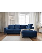 L Wandelbares rechtwinkliges Ecksofa Lofty Lilly Marineblau- 237 x 197 x 84 cm