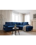 L Wandelbares rechtwinkliges Ecksofa Lofty Lilly Marineblau- 237 x 197 x 84 cm