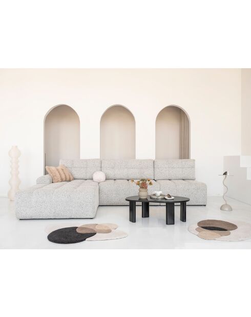 Sofá de esquina convertible S Lulu Salt and Pepper- 338x184x94 cm