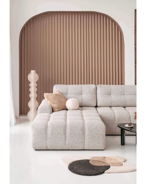 Sofá de esquina convertible S Lulu Salt and Pepper- 338x184x94 cm