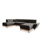 Rechts omvormbare hoekbank Dazzling Daisy Anthracite - 330x190x77 cm