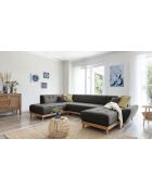 Rechts omvormbare hoekbank Dazzling Daisy Anthracite - 330x190x77 cm