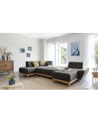 Rechts omvormbare hoekbank Dazzling Daisy Anthracite - 330x190x77 cm