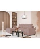 Divano Angolare Trasformabile S Left Lulu Red - 268x184x94 cm