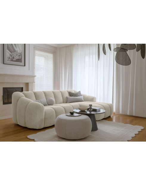 Festes Ecksofa S rechts Shell Beige- 255x165x75 cm