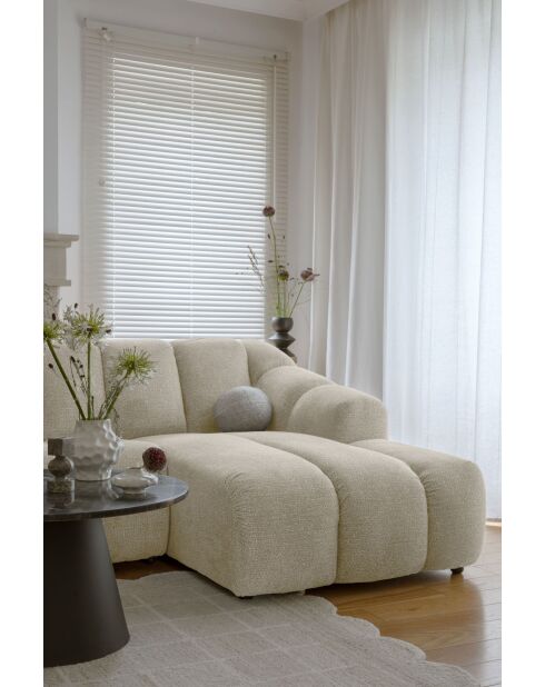 Festes Ecksofa S rechts Shell Beige- 255x165x75 cm
