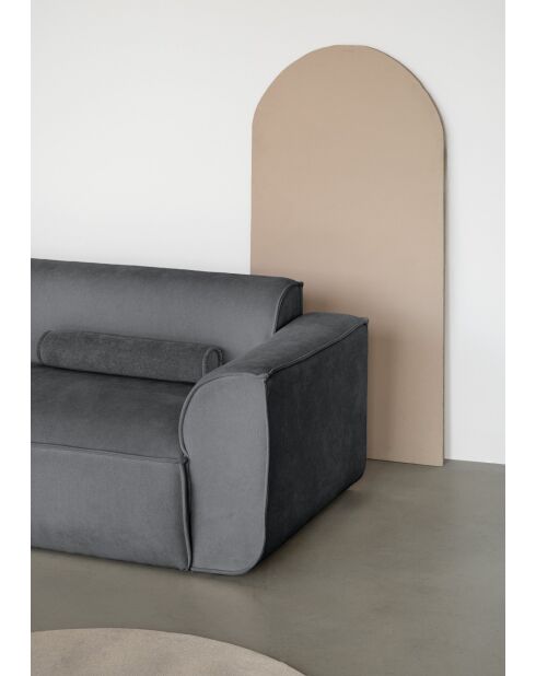 Festes U-Ecksofa, rechts Flex Felix Dunkelgrau - 337x265x70 cm