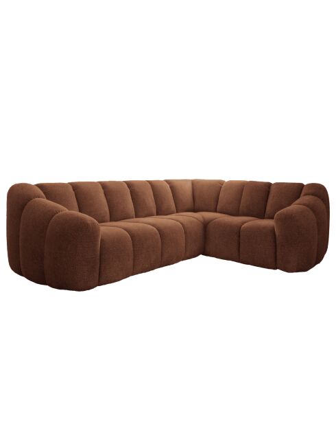 Feste L-Ecksofaschale, rechte Ecke, Terrakotta, 265 x 205 x 75 cm