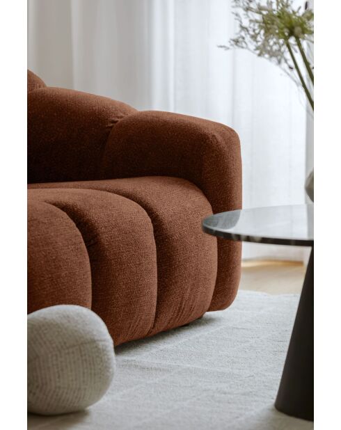 Feste L-Ecksofaschale, rechte Ecke, Terrakotta, 265 x 205 x 75 cm