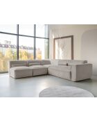 L-MAX Festes Ecksofa, Left Flex Felix, dunkelbeige, 265 x 248 x 70 cm