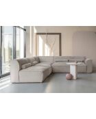 L-MAX Festes Ecksofa, Left Flex Felix, dunkelbeige, 265 x 248 x 70 cm