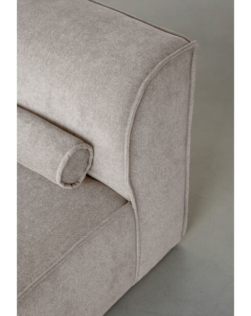 L-MAX Festes Ecksofa, Left Flex Felix, dunkelbeige, 265 x 248 x 70 cm