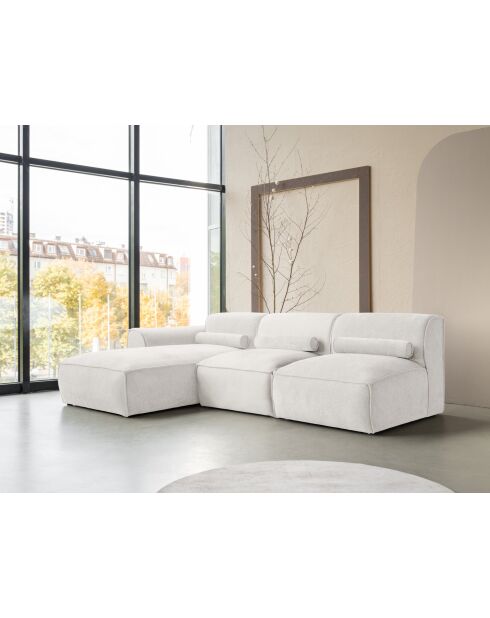 Festes Ecksofa XS, links Flex Felix Beige- 244x154x70 cm