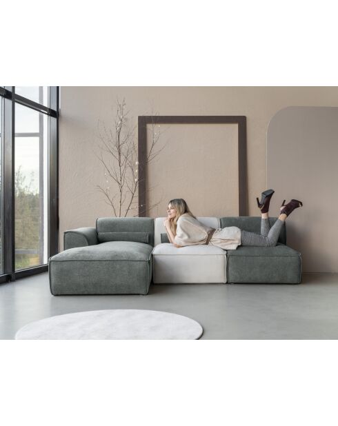 Festes Ecksofa XS, links Flex Felix Beige- 244x154x70 cm