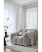 Shell Sessel mit 1 Sitz, hellgrau - 124x109x75 cm