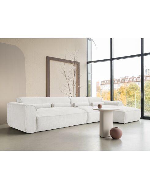 Fixiertes M-Ecksofa, rechts Flex Felix Beige- 340x154x70 cm