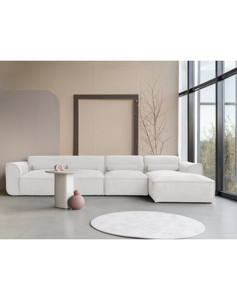 Fixiertes M-Ecksofa, rechts Flex Felix Beige- 340x154x70 cm