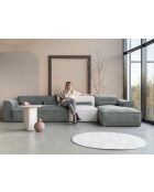 Fixiertes M-Ecksofa, rechts Flex Felix Beige- 340x154x70 cm