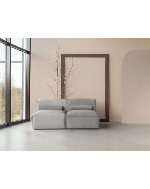 Flex Felix grijze kleine 2-zitsbank - 152x96x70 cm