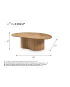 Mesita de roble Flo — 107x72x44 cm