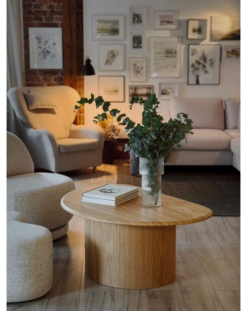 Mesita de roble Flo — 107x72x44 cm