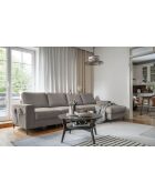 S-MAX Wandelbares Ecksofa rechtwinklig Lofty Lilly Taupe- 306x150x84 cm