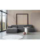 Festes Ecksofa XS, links Flex Felix Dunkelgrau- 244x154x70 cm